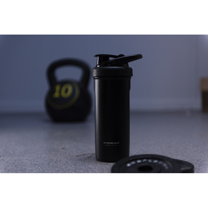 Шейкер спортивний SmartShake металевий Insulated Steel 750ml Black