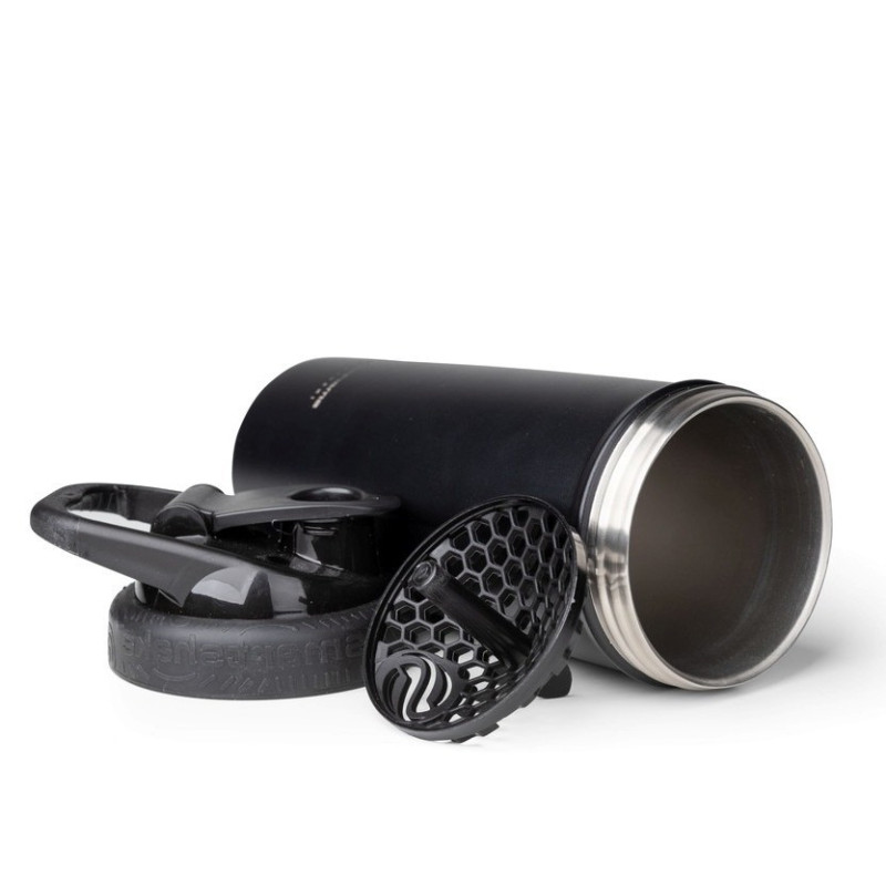Шейкер спортивний SmartShake металевий Insulated Steel 750ml Black