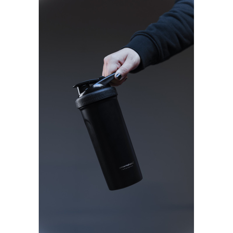 Шейкер спортивний SmartShake металевий Insulated Steel 750ml Black