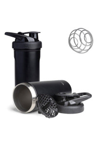 Шейкер спортивний SmartShake металевий Insulated Steel 750ml Black
