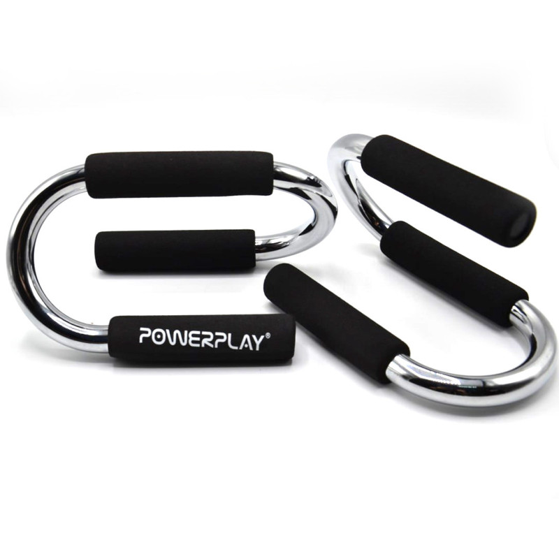Упори для віджимань PowerPlay 4318 Push-Up Bars Stell металеві (S-подібні)