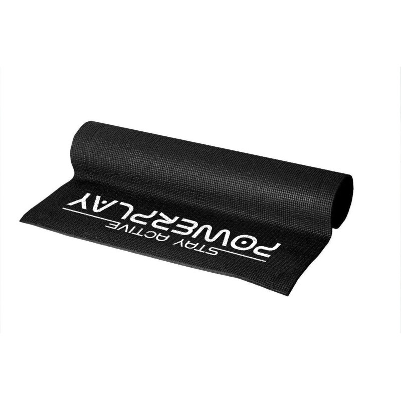 Килимок для йоги та фітнесу PowerPlay 4010 PVC Yoga Mat Чорний (173x61x0.6)