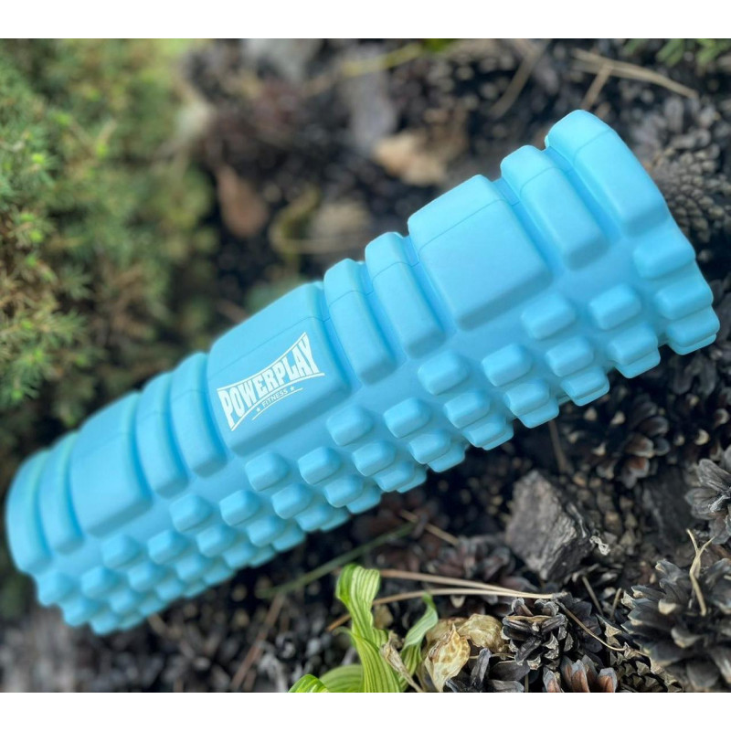 Масажний ролик (роллер) PowerPlay 4342 Massage Roller Синій (30x10см.)