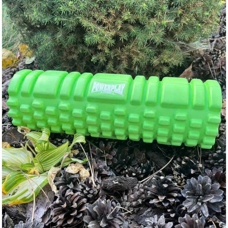 Масажний ролик (роллер) PowerPlay 4342 Massage Roller Зелений (30x10см.)