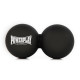 Масажний силіконовий подвійний м*яч PowerPlay PP-4355 Silicone Lacrosse Peanut Ball (6.3*12.6см.) Чорний