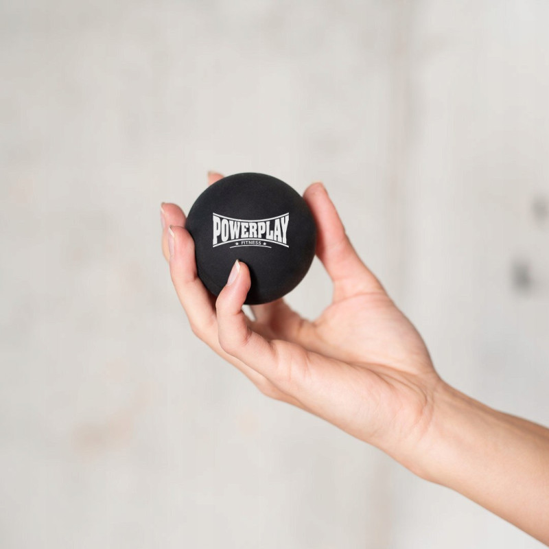Масажний силіконовий м*яч PowerPlay PP-4354 Silicone Lacrosse Ball (6.3см.) Чорний