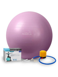 М*яч для фітнесу (фітбол) PowerPlay 4001 ?75 cm Gymball Фіолетовий + помпа