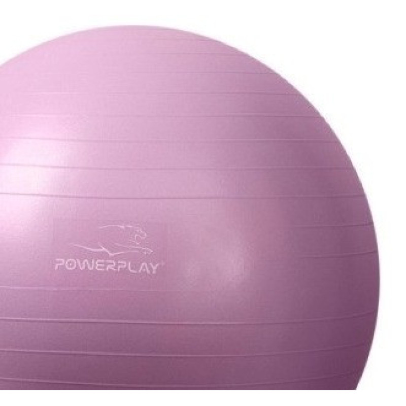 М*яч для фітнесу (фітбол) PowerPlay 4001 ?75 cm Gymball Фіолетовий + помпа