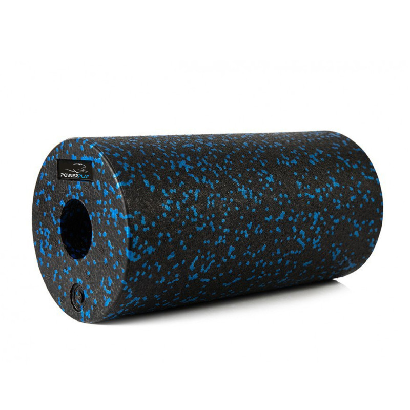 Набір для йоги PowerPlay PP_4008 EPP Foam Roller Set роллер + 2 масажні м*ячі Чорно-синій