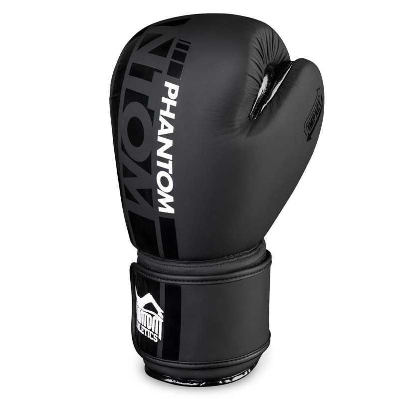 Боксерські рукавиці Phantom APEX Black 12 унцій (Бинти 4м. в подарунок)