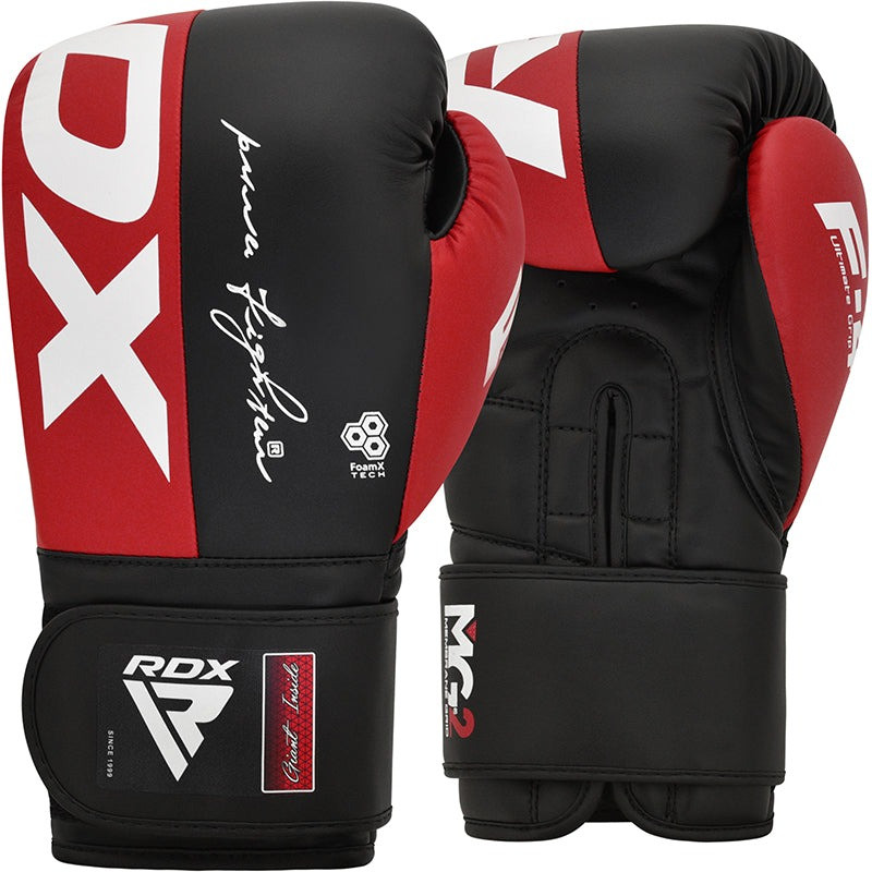 Перчатки для бокса RDX REX F4 RED/BLACK-14 унций (капа в комплекте)