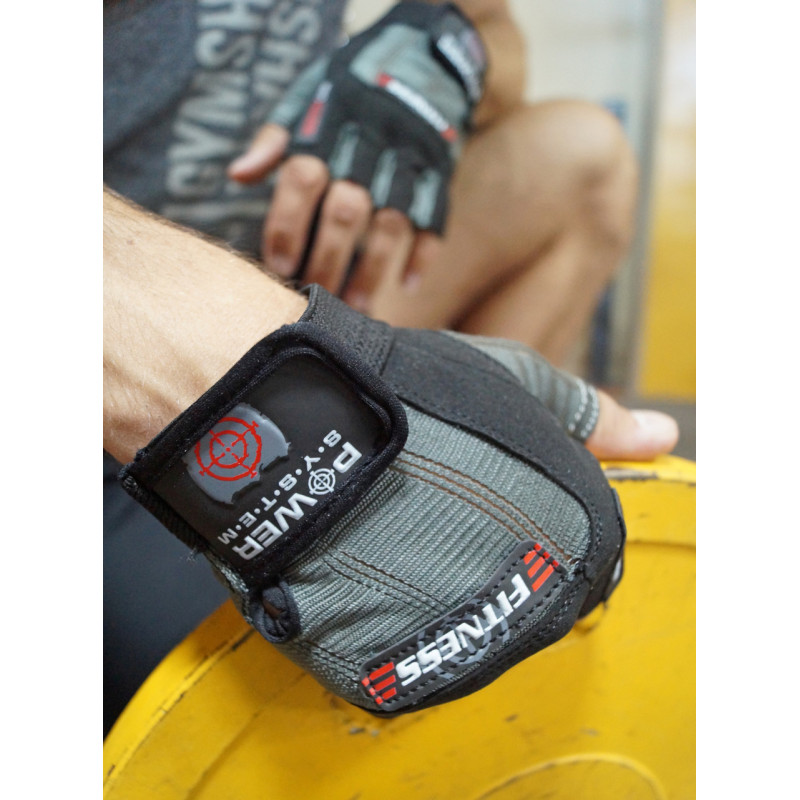 Рукавички для фітнесу Power System PS-2300 Fitness Grey/Black S