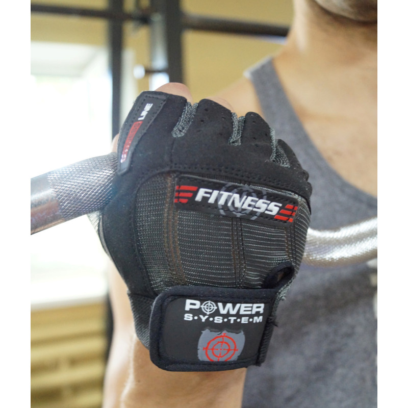 Рукавички для фітнесу Power System PS-2300 Fitness Grey/Black S