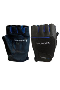 Перчатки для фитнеса PowerPlay 9058 Thunder черно-синие S