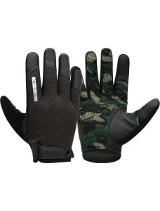 Рукавички для фітнесу RDX T2 Touch Screen Friendly Full Fingerf Army Green M