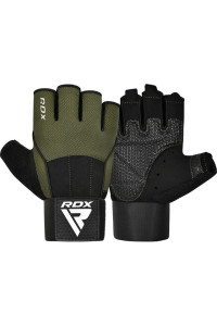 Перчатки для фитнеса RDX W3 ARMY GREEN WITH EVA PADDING-S