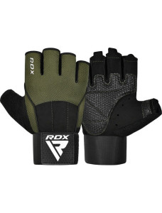 Рукавички для фітнесу RDX W3 ARMY GREEN WITH EVA PADDING-S