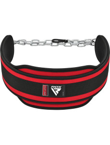 Пояс для обременений с цепью RDX PRO DIPPING BELT 2 LAYER неопреновый Red