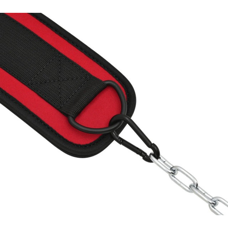 Пояс для обременений с цепью RDX PRO DIPPING BELT 2 LAYER неопреновый Red