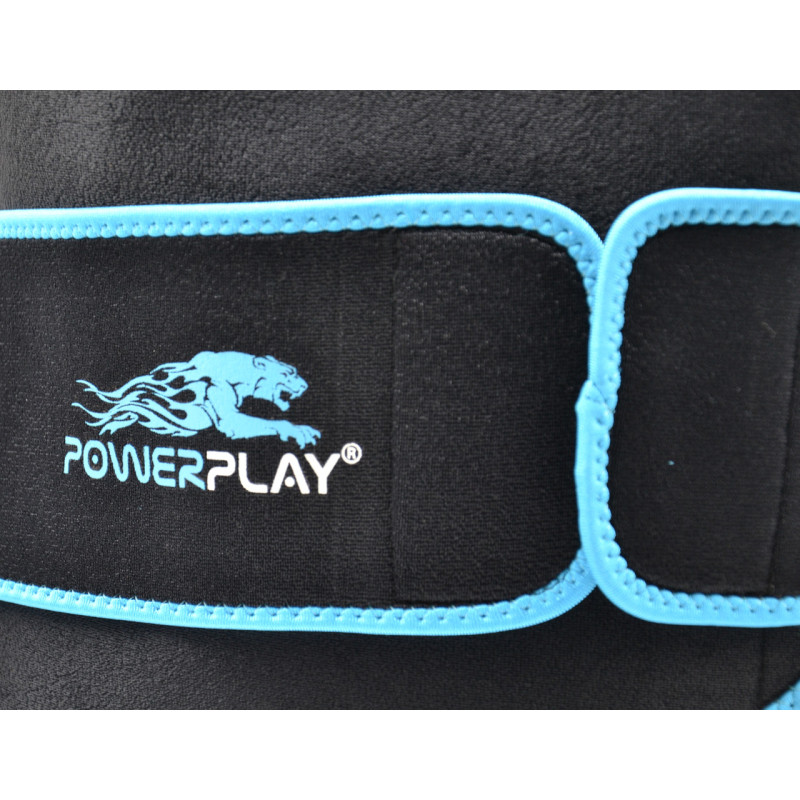 Пояс для похудения PowerPlay 4303 Черно-Синий