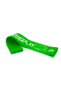 Резинка для фітнесу (стрічка-еспандер) PowerPlay 4113 Mini Power Band 0.6мм. Зелена (опір 1-5 кг)