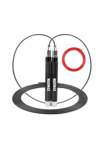 Скакалка скоростная на подшипниках алюминиевая MadMax MFA-286 Speed ​​jump rope Black