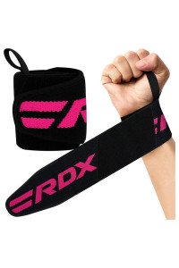 Бинти для зап*ясть (кистьові бинти) RDX W2 Gym Wrist Wraps Pink Pro
