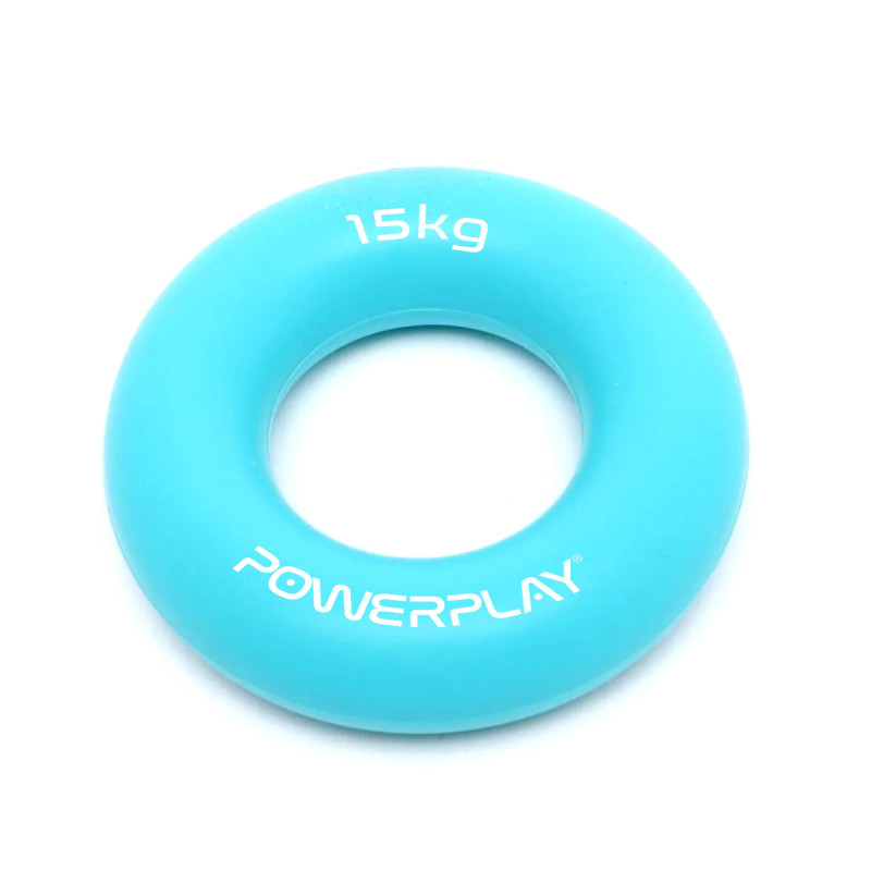 Эспандер кистевой силиконовый PowerPlay PP-4324 Hand Grip Ring Light 15 кг. Голубой