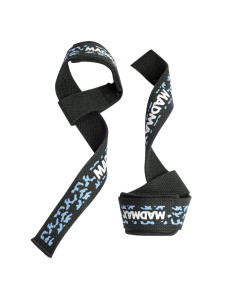 Лямки для тяги MadMax Camo Power Wrist Straps Camo/Light Blue