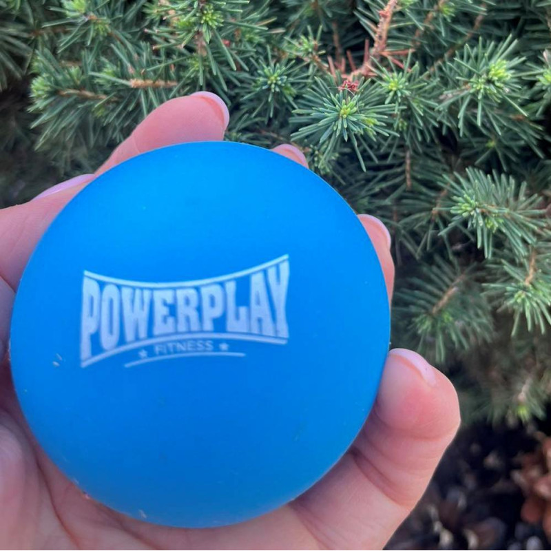 Масажний силіконовий м*яч PowerPlay PP-4354 Silicone Lacrosse Ball (6.3см.) Синій