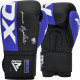 Боксерські рукавиці RDX REX F4 BLUE/BLACK-12 унцій (капа в комплекті)