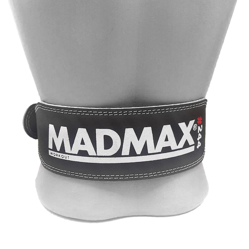 Пояс для тяжелой атлетики MadMax MFB-244 Sandwich кожаный Black M
