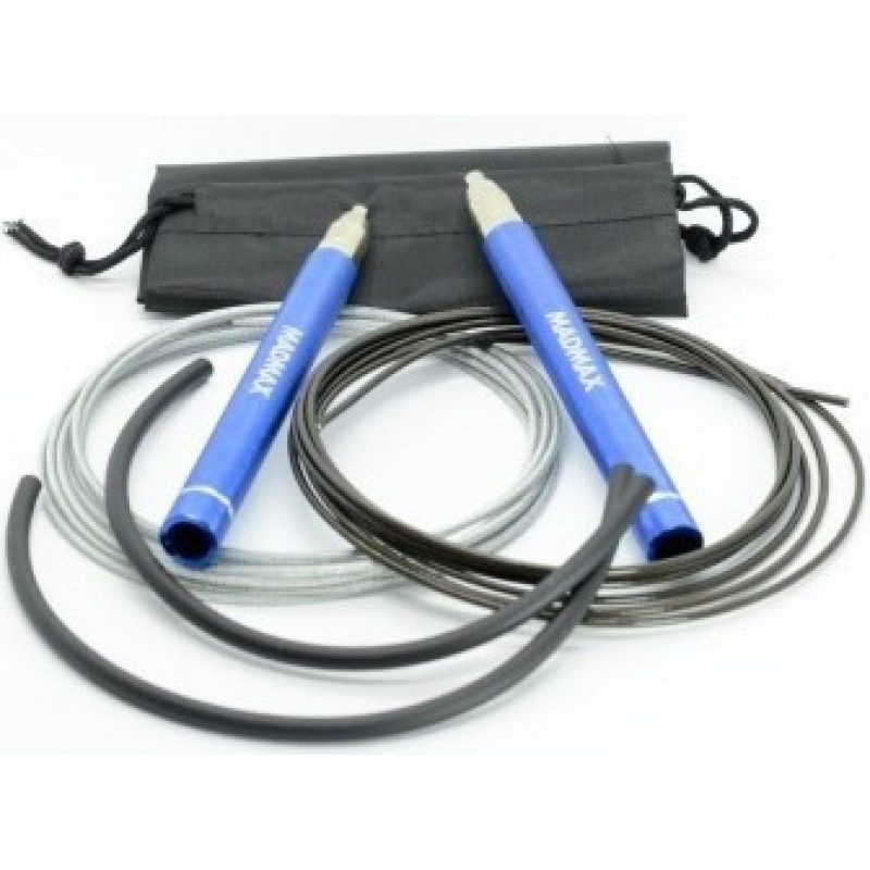 Скакалка швидкісна на підшипниках алюмінієва MadMax MFA-286 Speed jump rope Blue