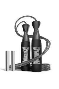 Скакалка швидкісна PowerPlay 4211 X ROPE з обтяжувачами (120г*2) Чорна (3м.)
