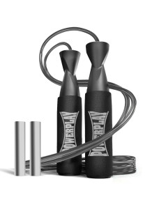 Скакалка швидкісна PowerPlay 4211 X ROPE з обтяжувачами (120г*2) Чорна (3м.)
