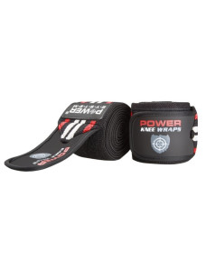 Бинти на коліна Power System PS-3700 Knee Wraps Red/Black (пара)