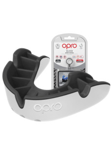 Капа OPRO Silver доросла (вік 11+) White/Black (art.102502005)