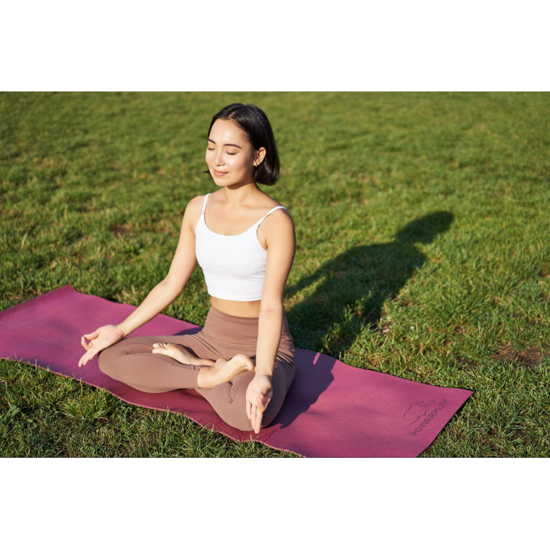 Килимок для йоги та фітнесу PowerPlay 4010 PVC Yoga Mat Рожевий (173x61x0.6)