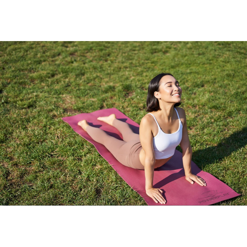 Килимок для йоги та фітнесу PowerPlay 4010 PVC Yoga Mat Рожевий (173x61x0.6)
