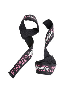 Лямки для тяги MadMax Camo Power Wrist Straps Camo/Pink