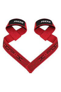 Лямки для тяги RDX S4 Gym Cotton Gel Straps Red Plus