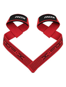Лямки для тяги RDX S4 Gym Cotton Gel Straps Red Plus