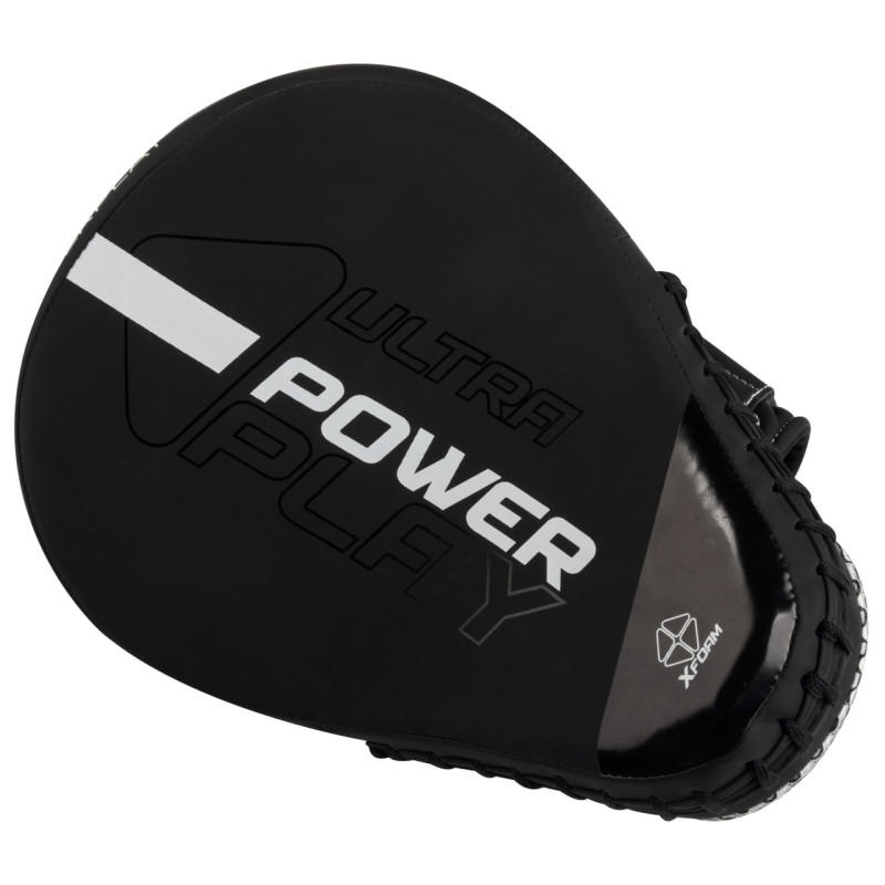 Лапы боксерские PowerPlay 3044 Pro Carbon Ultra Series Черно-Белые PU 