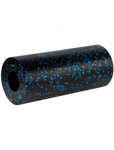 Масажний ролик (роллер) гладкий PowerPlay PP-4347 EPP Foam Roller Чорно/Синій (33x14см.)