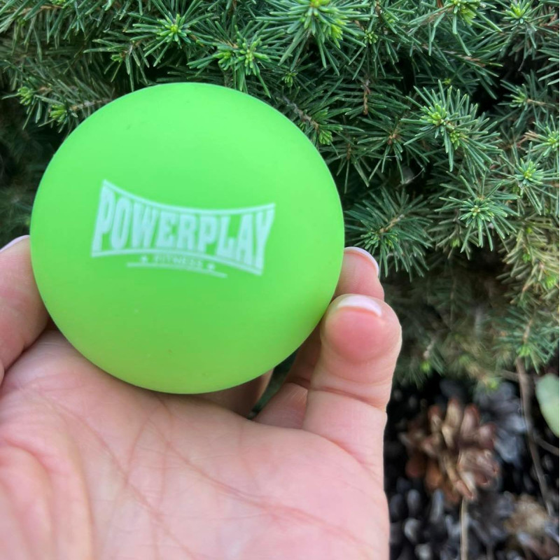 Масажний силіконовий м*яч PowerPlay PP-4354 Silicone Lacrosse Ball (6.3см.) Зелений