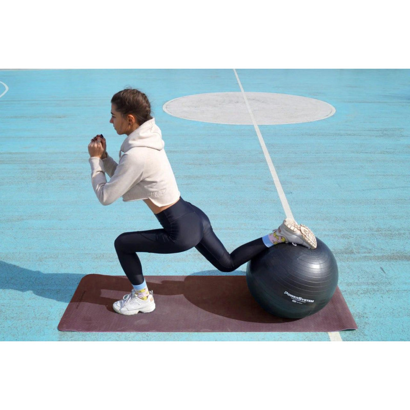 М*яч для фітнесу (фітбол) Power System PS-4012 ?65 cm PRO Gymball Black