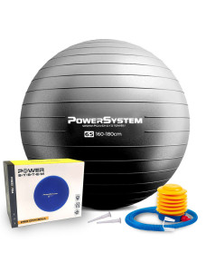 М*яч для фітнесу (фітбол) Power System PS-4012 ?65 cm PRO Gymball Black