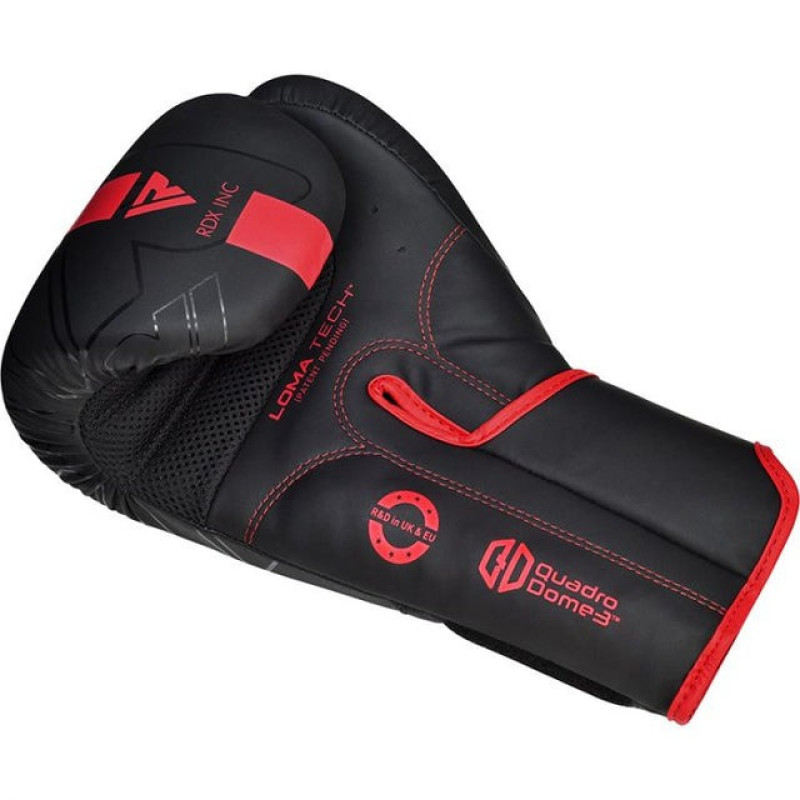 Боксерські рукавиці RDX F6 Kara Matte Red 14 унцій (капа в комплекті)