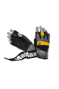 Рукавички для фітнесу MadMax MFG-880 Signature Black/Grey/Yellow XL