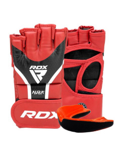 Рукавиці для ММА RDX AURA PLUS T-17 Red/Black XL (капа у комплекті)